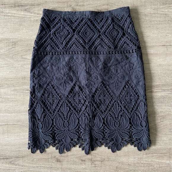 Anthro Moulinette Soeurs Lace Pencil Skirt - Picture 5 of 7